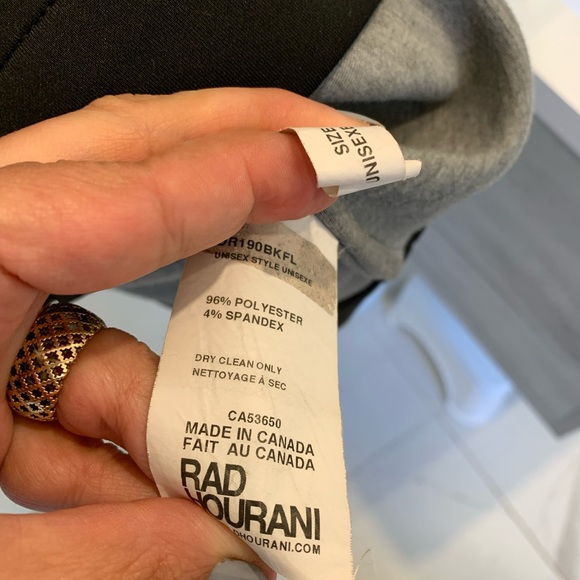 RAD Hourani black long sleeve oversized square neck top. Size 0 (XS). Unisex - Picture 5 of 6